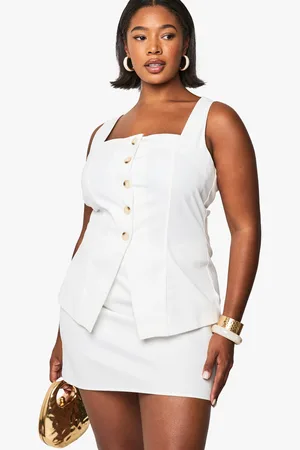 Boohoo Plus Waistcoat Align Mini Dress - - 28