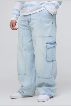 Boohoo Plus Carpenter Cargo Relaxed Fit Jeans - - 38