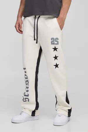 Boohoo Regular Star Printed Varsity Gusset Jogger - - S