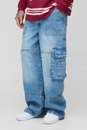 Boohoo Tall Baggy Fit Cargo Jeans - - 30