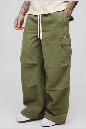 Boohoo Tall Slim Flare Zip Gusset Overdye Acid Wash Cargo Trouser In Black - - 30