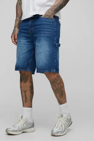 Boohoo Tall Carpenter Relaxed Fit Denim Shorts - - 30