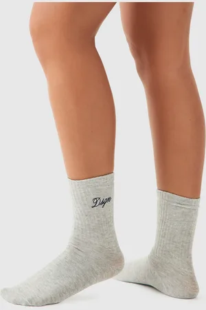 Boohoo Dsgn Studio Embroidered Sports Socks - - ONE SIZE