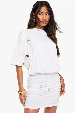 Boohoo Ruched T-Shirt Mini Dress - - 10