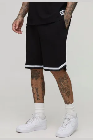 Boohoo Tall Relaxed Waffle Basketball Jersey Shorts - - S