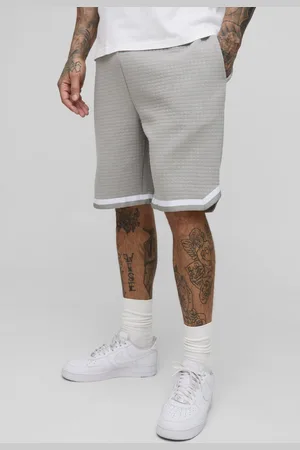 Boohoo Tall Relaxed Waffle Basketball Jersey Shorts - - S
