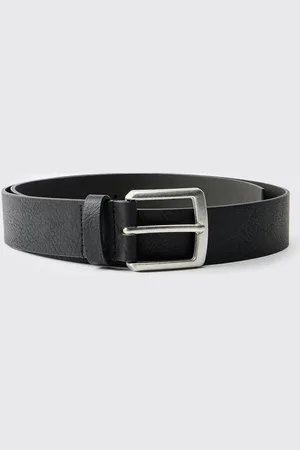 Boohoo Man Debossed Faux Leather Belt - - S