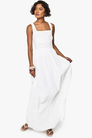 Boohoo Tall Stripe Seersucker Maxi Dress - - 18