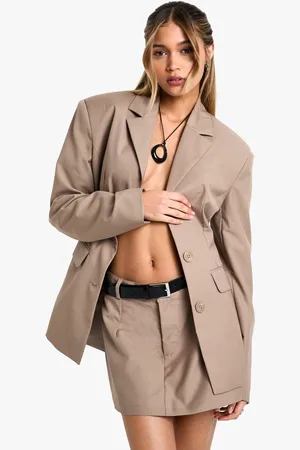 Boohoo Cinched Waist Tailored Blazer - - 12