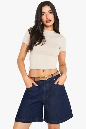 Boohoo Tall Denim Boyfriend Short - - 6