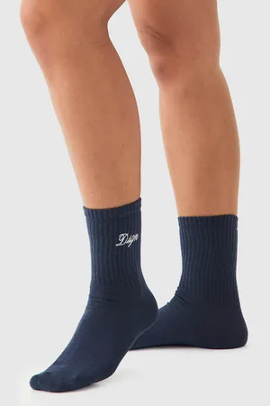 Boohoo Dsgn Studio Embroidered Sports Socks - - ONE SIZE
