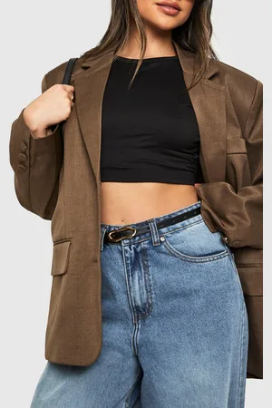 Boohoo Abstract Hardware Skinny Belt - - ONE SIZE