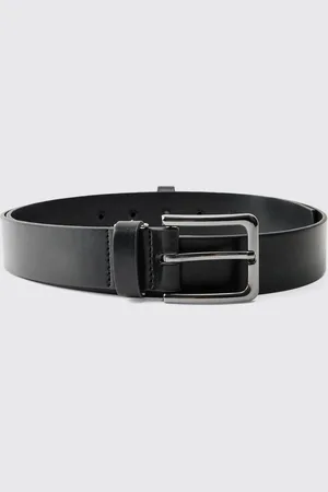 Boohoo Faux Leather Woven Belt With Chain - - S