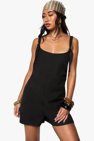 Boohoo Linen Swing Playsuit - - 8