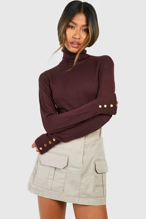 Boohoo Basic Fine Gauge Turtleneck Jumper - - L