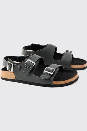 Boohoo Double Strap Buckle Sandal - - 6