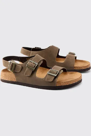 Boohoo Double Strap Buckle Sandal - - 6