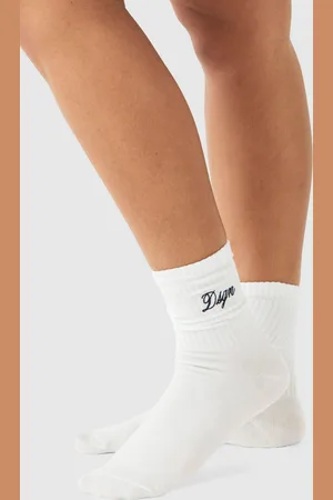 Boohoo Dsgn Studio Embroidered Sports Socks - - ONE SIZE