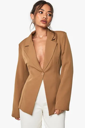 Boohoo Open Back Tailored Blazer - - 8