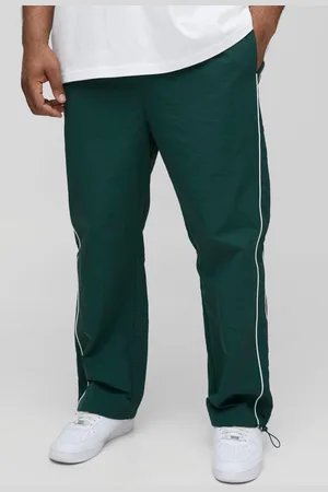 Boohoo Plus Relaxed Fit Nylon Piping Detail Trousers - - XXXL
