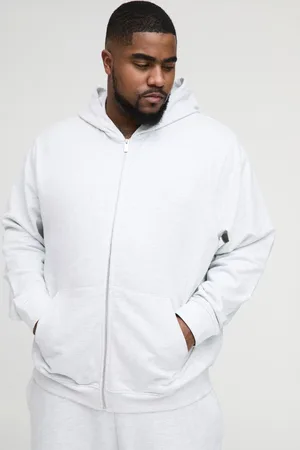 Boohoo Plus 260Gsm Loopback Regular Fit Basic Zip Through Hoodie - - 2XL