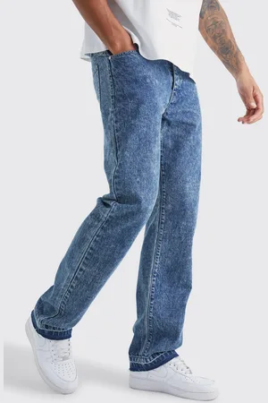 Boohoo Tall Relaxed Fit Acid Wash Jeans - - 34