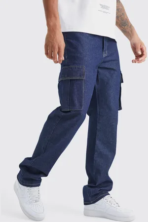 Boohoo Tall Relaxed Rigid Cargo Jeans - - 30