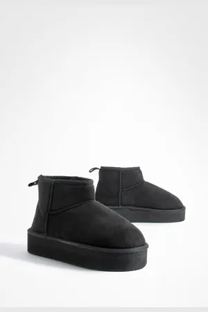 Boohoo Platform Cosy Ankle Boots - - 9