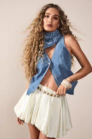 Boohoo Satin Puffball Mini Skirt - - 10