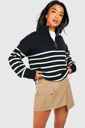 Boohoo Petite Utility Pocket Asymmetric Skort - - 6