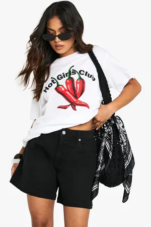 Boohoo Petite Denim Boyfriend Short - - 6