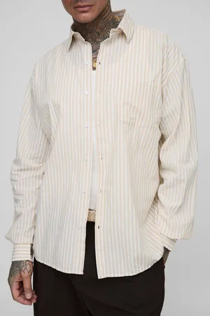Boohoo Tall Stripe Oversized Long Sleeve Shirt - - 2XL