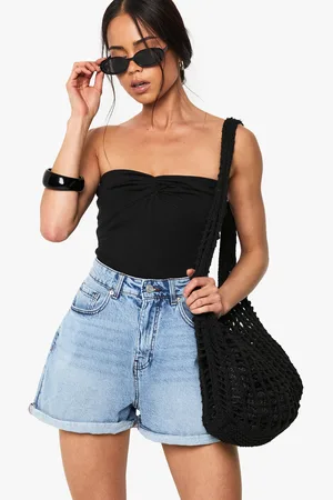 Boohoo Denim Mom Short - - 8