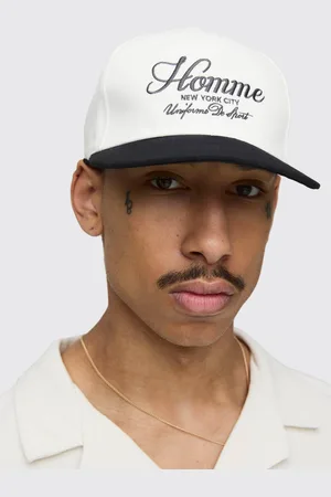 Boohoo Twill Front Homme Slogan Cap - - ONE SIZE