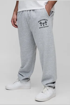 Boohoo Plus Cross Print Oversized Joggers - - 2XL