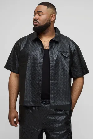 Boohoo Plus Woven Pu Pocket Detail Boxy Shirt - - XXXL