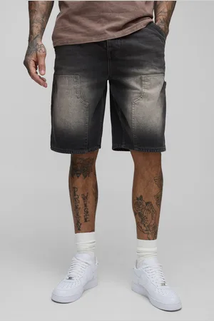 Boohoo Tall Washed Carpenter Denim Jorts - - 36
