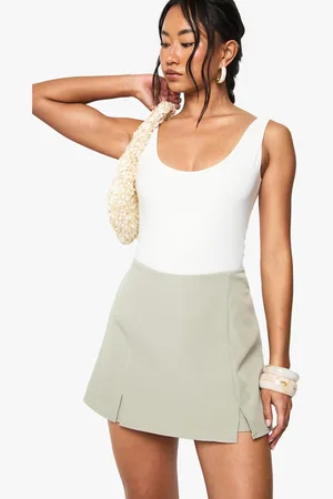 Boohoo Woven Split Front Skort - - 10
