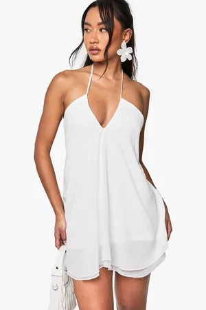 Boohoo Chiffon Halterneck Playsuit - - 8