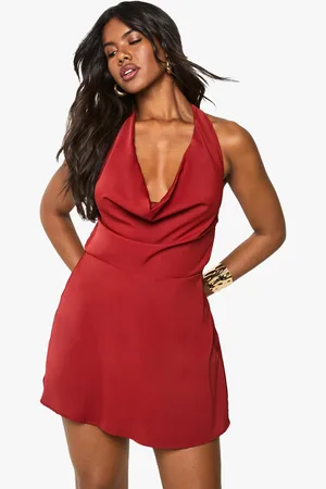 Boohoo Cowl Neck Playsuit - - 8