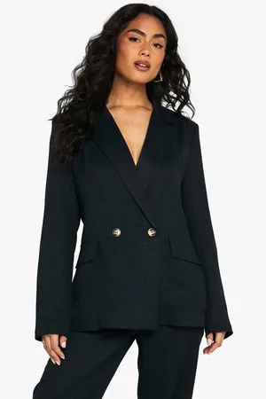 Boohoo Linen Look Oversized Blazer - - 8