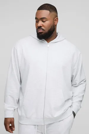 Boohoo Plus 260Gsm Loopback Oversized Fit Basic Zip Through Hoodie - - 2XL