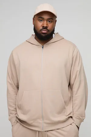 Boohoo Plus 260Gsm Loopback Regular Fit Basic Zip Through Hoodie - - 2XL