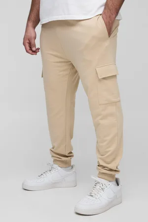 Boohoo Plus 260Gsm Loopback Skinny Fit Basic Cargo Joggers - - 2XL