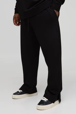 Boohoo Plus 260Gsm Loopback Regular Fit Split Hem Basic Joggers - - 2XL