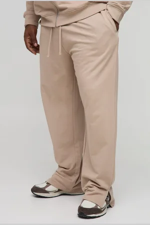 Boohoo Plus 260Gsm Loopback Regular Fit Split Hem Basic Joggers - - 2XL