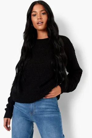 Boohoo Tall Basic Recycled Waffle Knit Jumper - - S