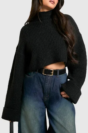 Boohoo Faux Suede Chunky Gold Buckle Boyfriend Belt - - ONE SIZE