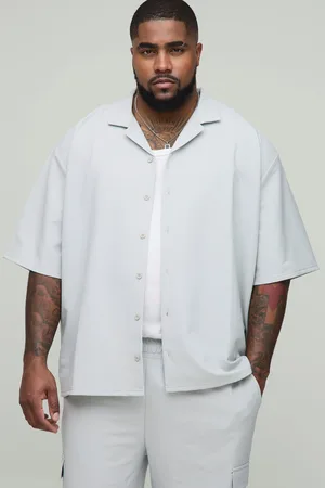 Technic Plus Oversized al Stretch Revere Shirt - - 2XL