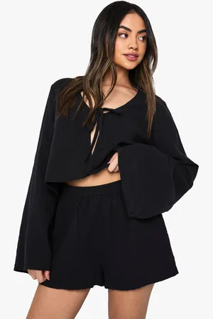 Boohoo Cheesecloth Elasticated Waist Shorts - - 6